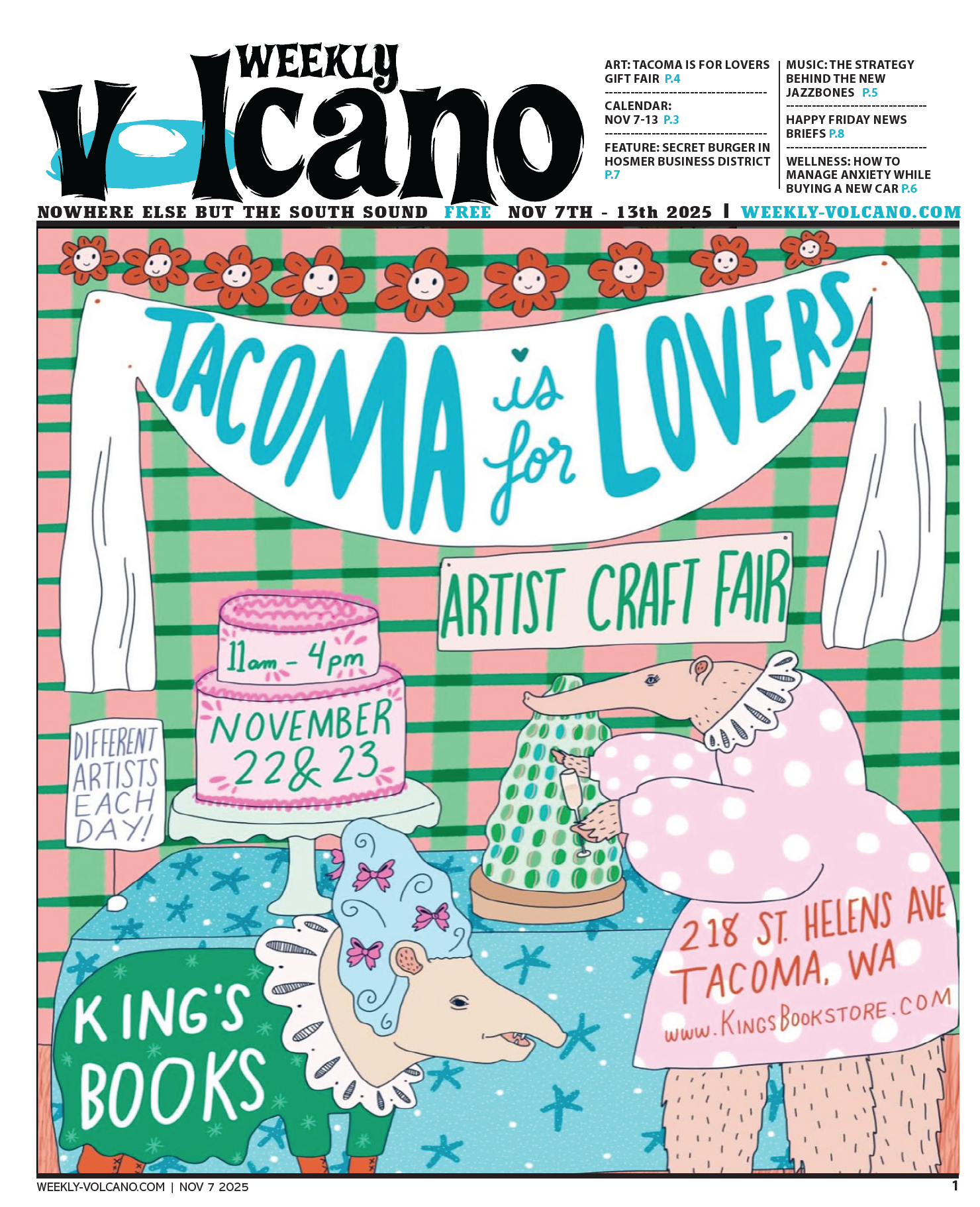 FROM COVER: Tacoma is for Lovers Gift Fair at King’s Books