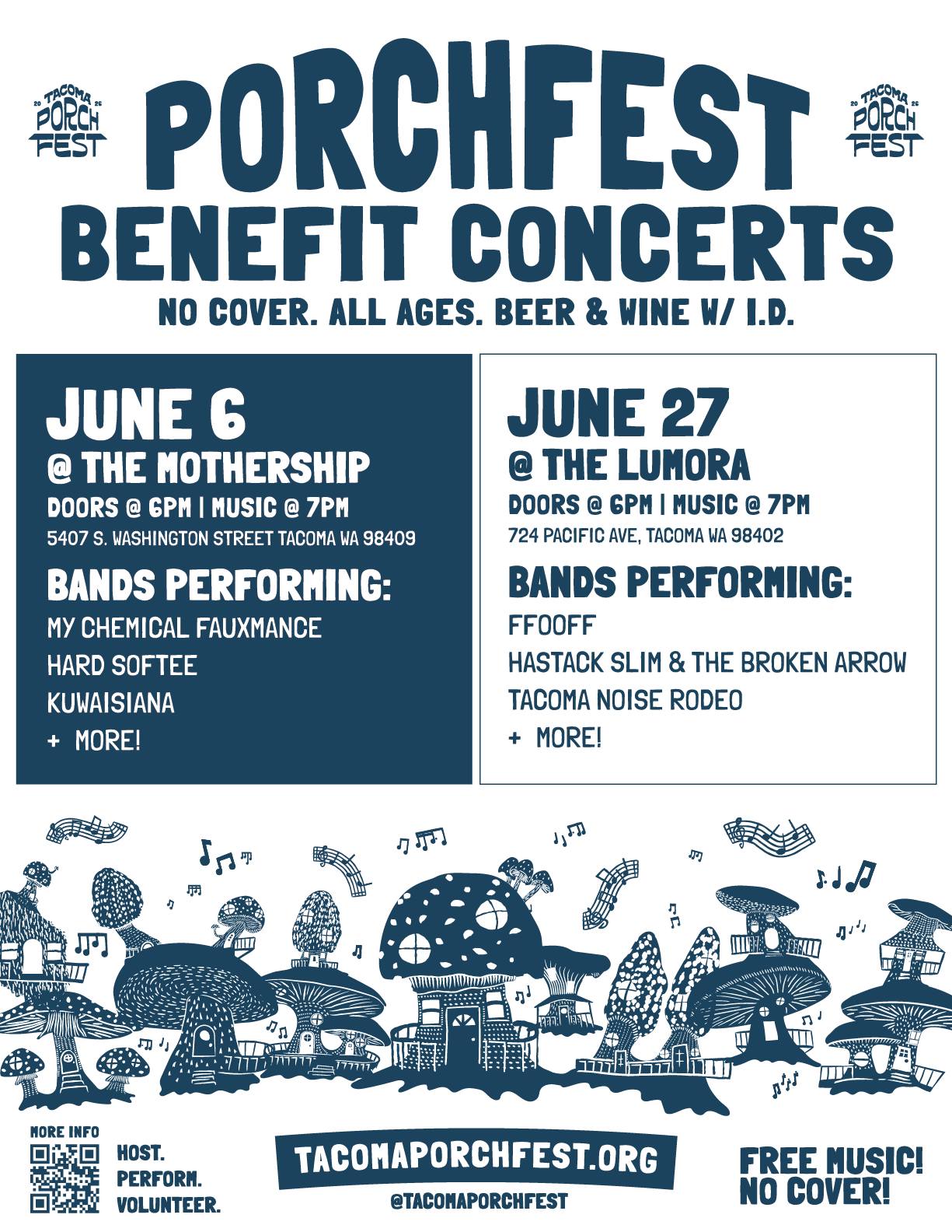 Tacoma Porchfest Benefit Concerts
