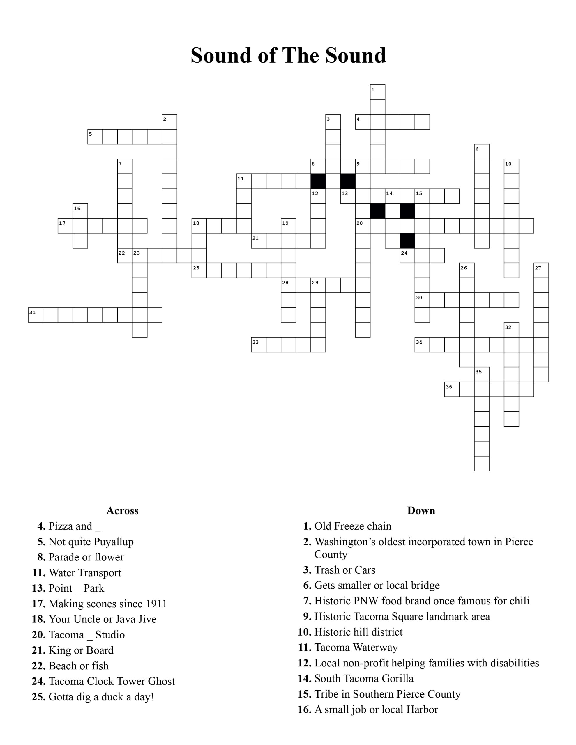 Local Knowledge Crossword – June 26